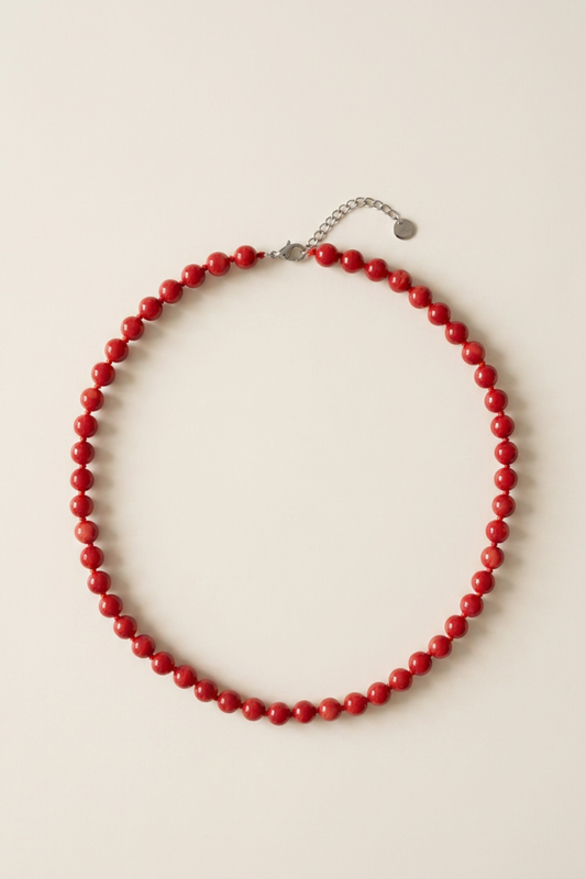 LOUISE RED BEAD NECKLACE