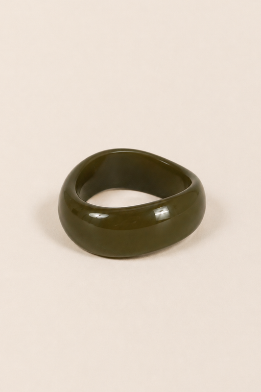 HILMA BIG FOREST GREEN BANGLE
