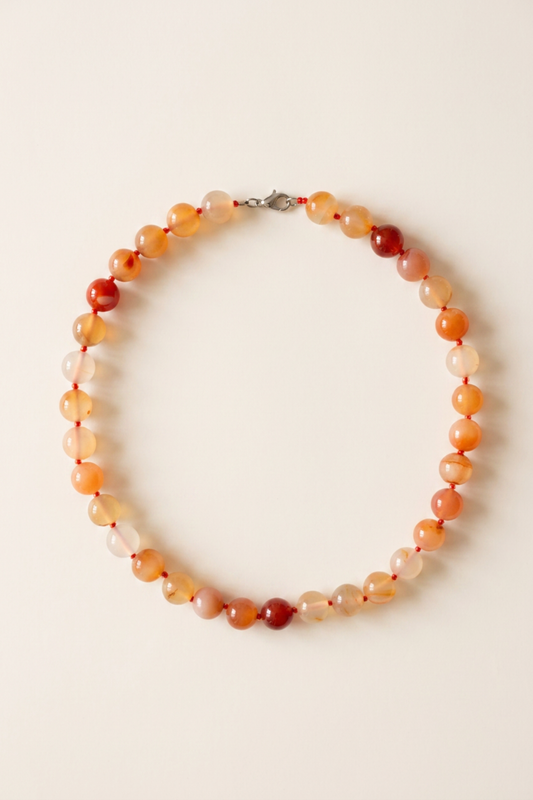 ALMA ORANGE BEAD NECKLACE