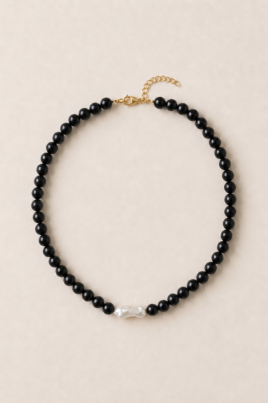 JASMINE BAROQUE NECKLACE BLACK