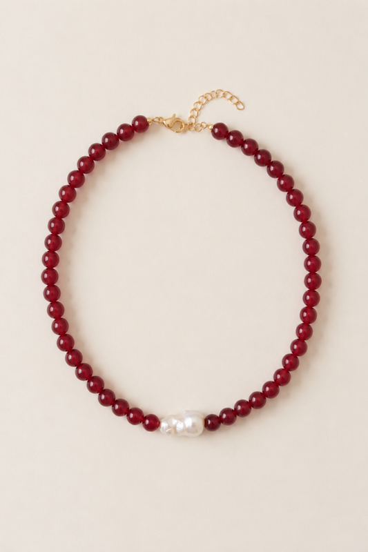 JASMINE BAROQUE NECKLACE RED